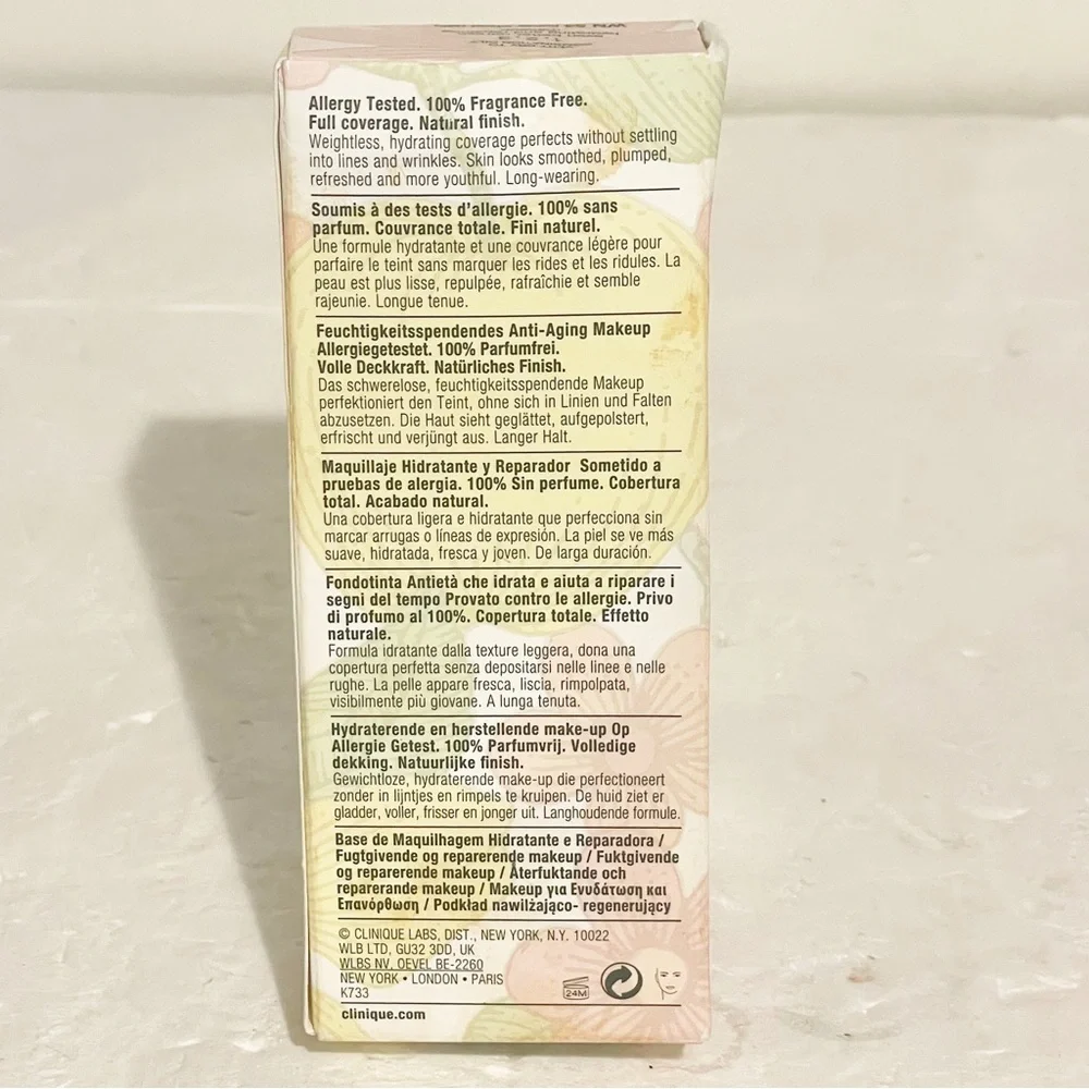 Clinique‎ Even Better Refresh Hydrating and Repairing Foundation Honey Wheat NEW